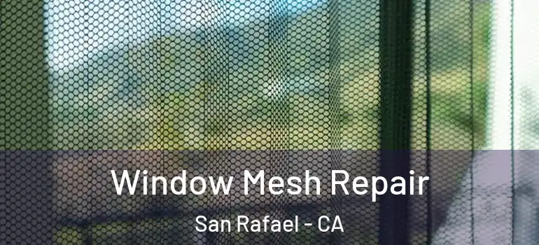  Window Mesh Repair San Rafael - CA